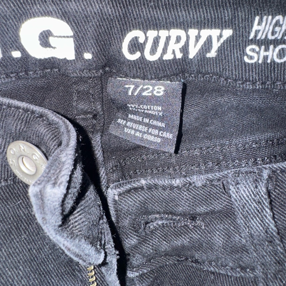 Curvy High Rise Black Short